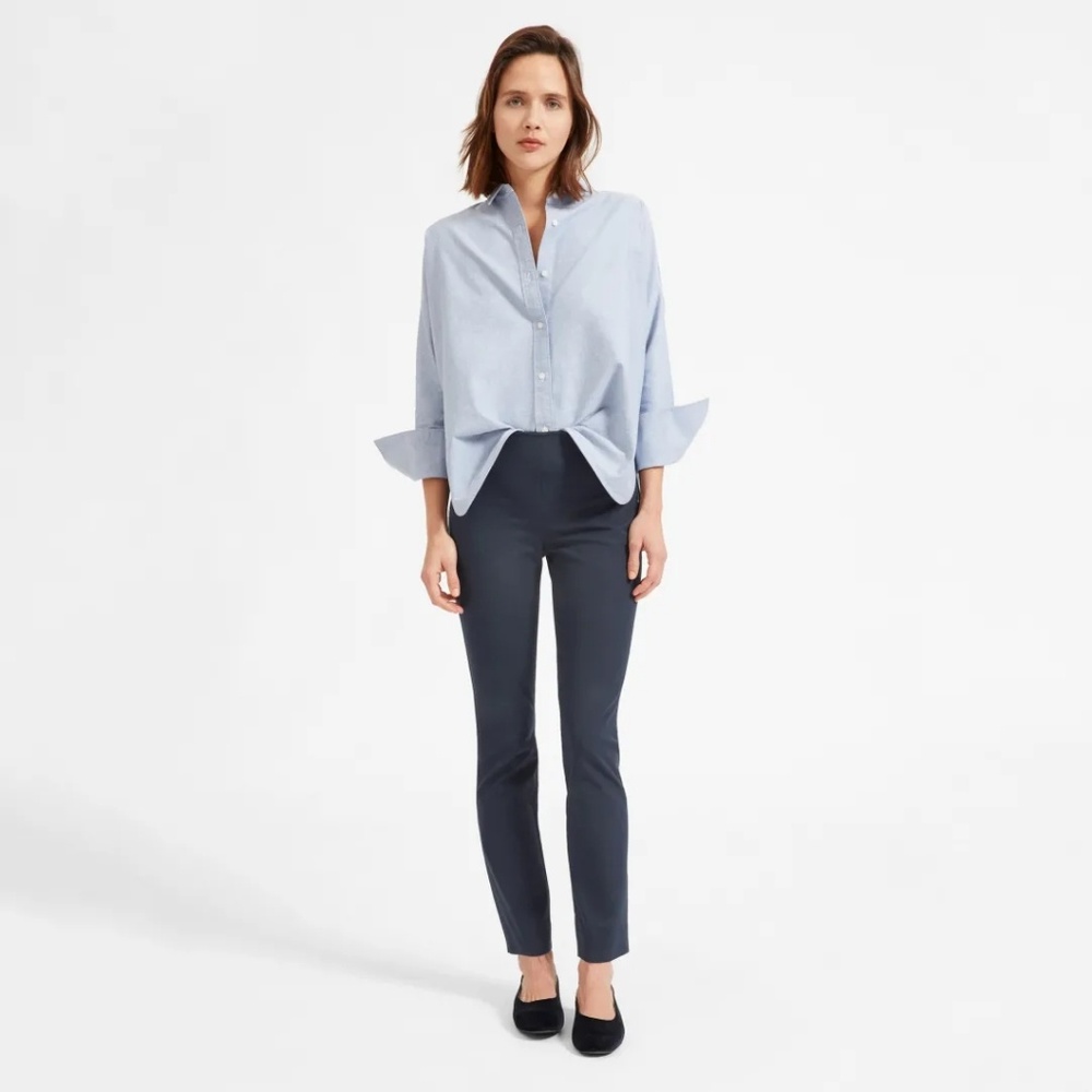 Everlane Side Zip Work Pant in Navy 2 Ankle